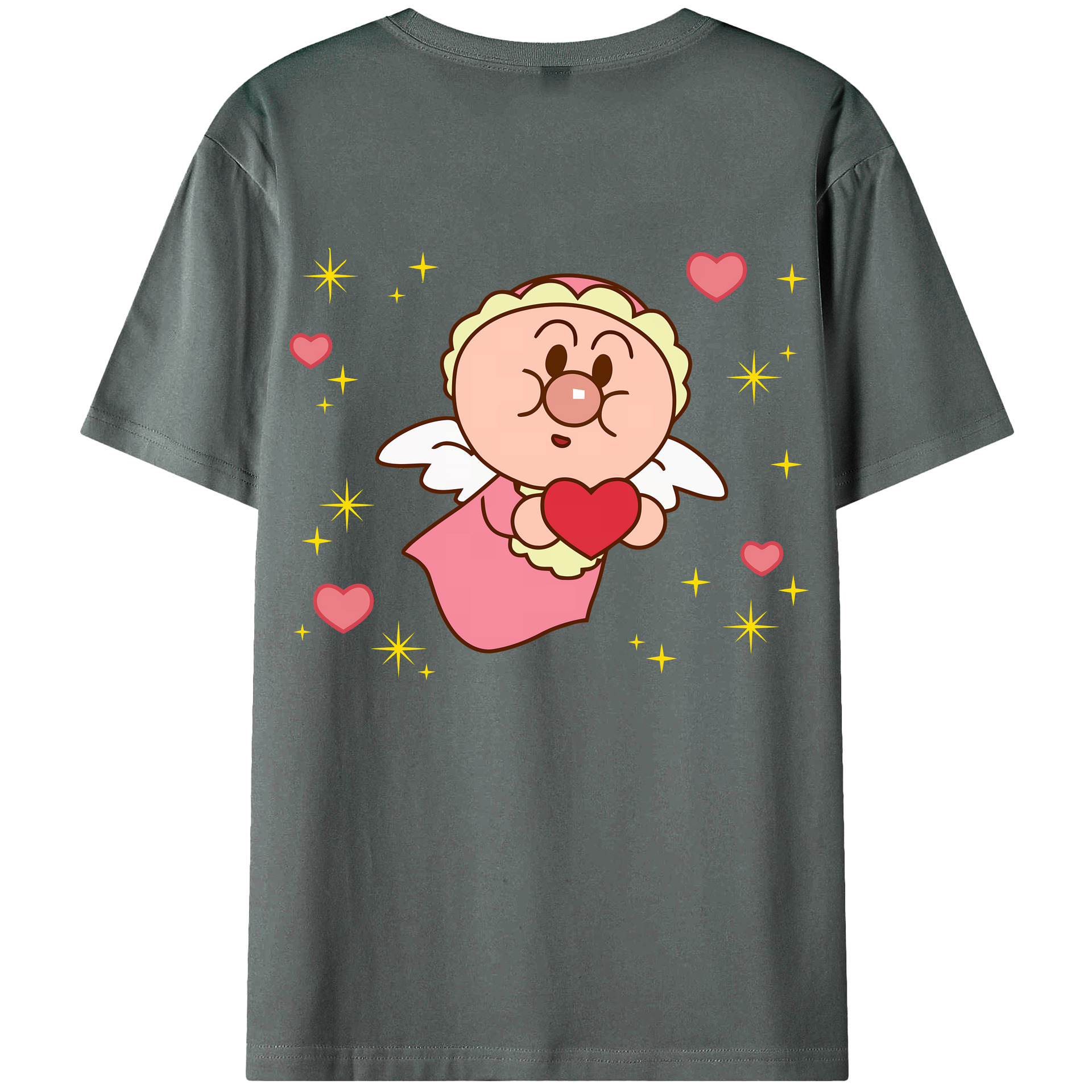 （画像用） アンパンマン Anpanman 綿100％ メンズ半袖Tシャツ（バックプリント） 通気性